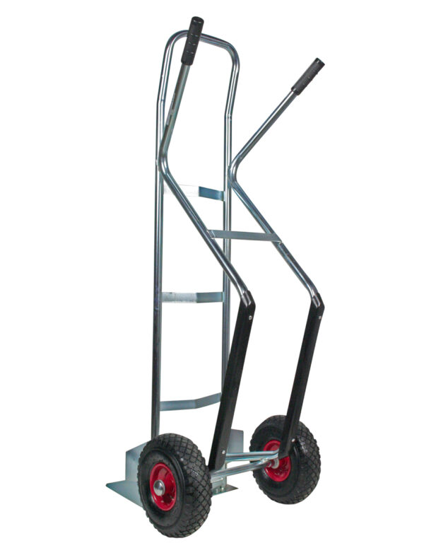 CRM007BZ | Carrello Porta Cassette Zincato Con Scivolo Per Il Superamento Dei Gradini - immagine 3