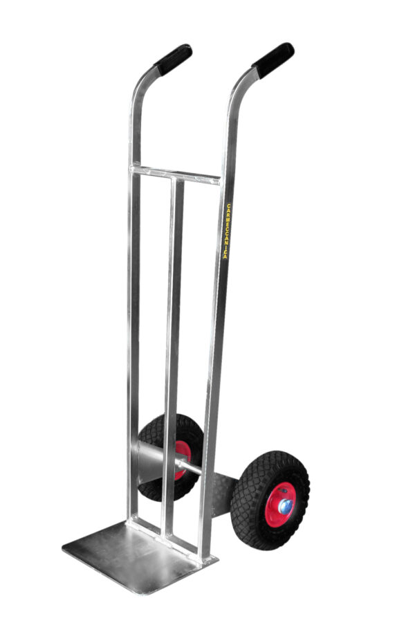 Carrello Porta Cassette Zincato con ruote pneumatiche