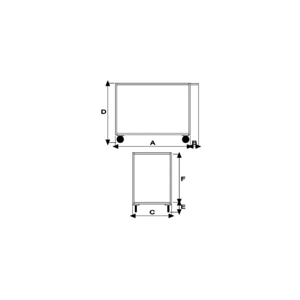 CRM041BV | Carrello Portatutto BIG con 2 piani con Bordo di Contenimento