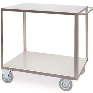 Carrello portatutto in acciaio inox con 3 piani con bordo contenimento