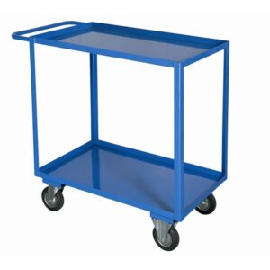 Carrello portatutto con 2 piani con bordo contenimento