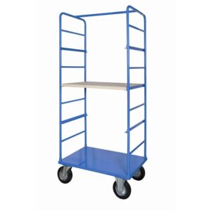 Carrello a ripiani in acciaio