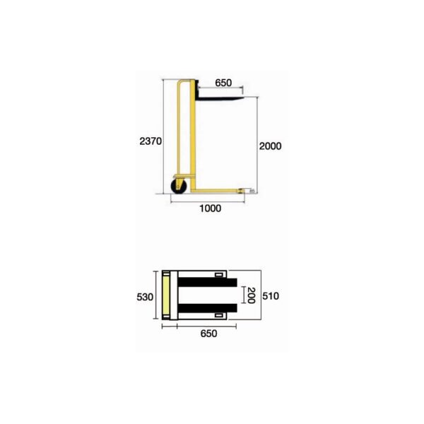 ARG2/25 | Sollevatore 200Kg ad arganello elevazione 2.5 m