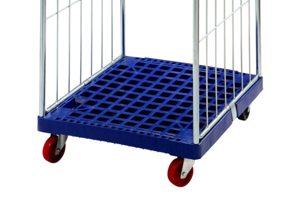 Roll container base in plastica e sponde in rete - rollcontainer