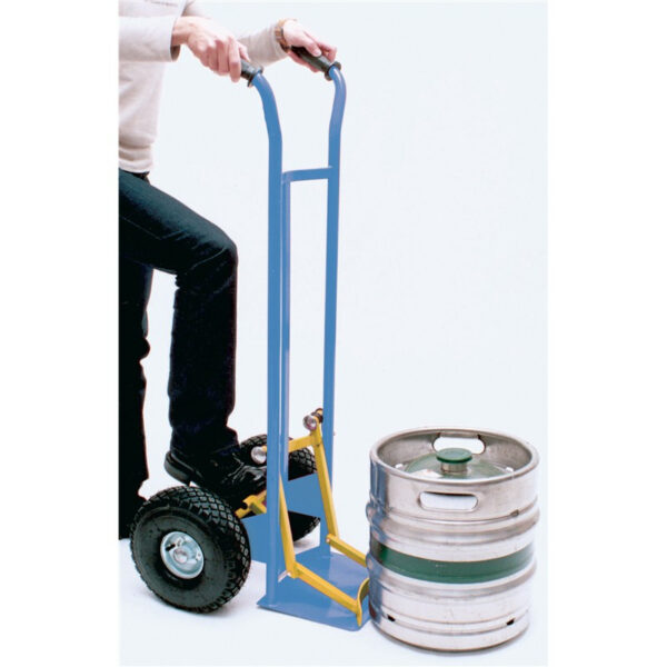 CRM009S | Carrello Scaricafacile fusti e fustini con Ruote Pneumatiche