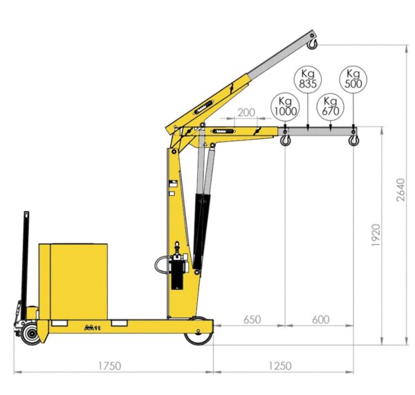 GRUCP10 | Gru A Sbalzo 1000 Kg Per Macchine Utensili - immagine 4