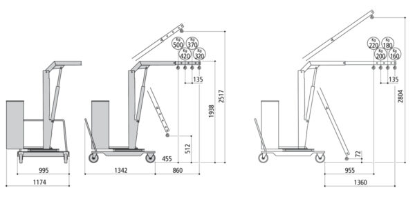 GRU05EGR | Gru Rotante Contrappesata - Rotazione Di 360° 500 Kg Sollevamento Elettrico - immagine 3