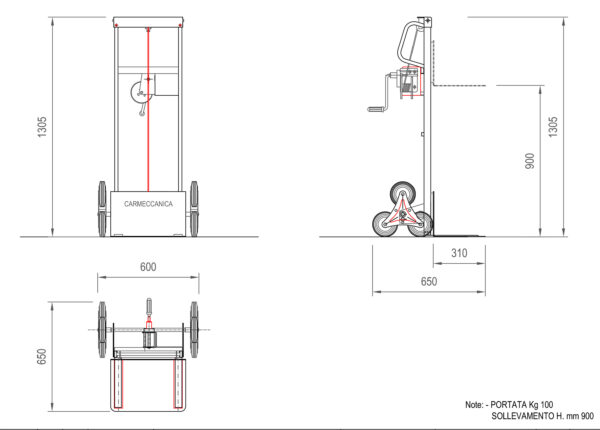 MARV/3 | Mini Sollevatore SALISCALE - Solleva fino a 100 Kg