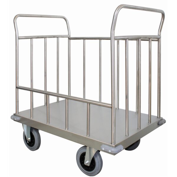Carrello trasporto biancheria sporca in acciaio inox