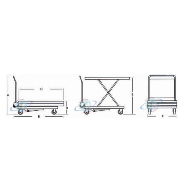 Piattaforma in Acciaio Inox | Portata 350 kg  | Solelvamento fino a 1295 cm