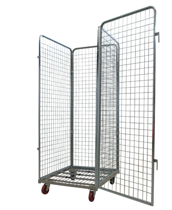 ROLL01WASH/4 | Roll container lavanderia a 4 pareti maglia stretta