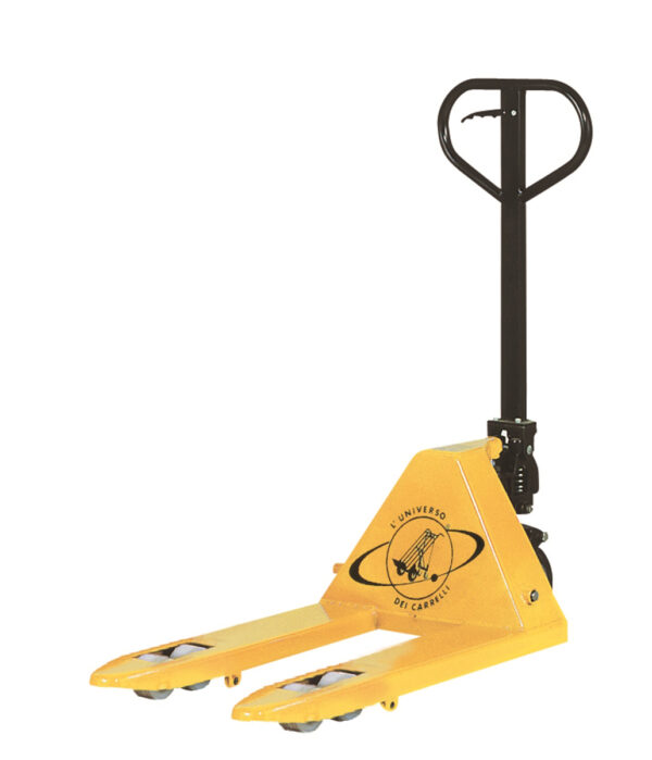 Transpallet Forche Corte da 2.500Kg con pompa monoblocco in alluminio