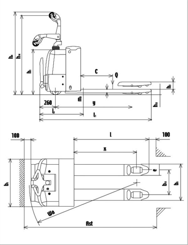 TNBTX 15 | Transpallet Semovente Motore AC  - Portata 1.500 Kg